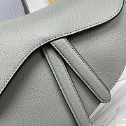 	 Colestore Dior Saddle Bag Grey Leather with strap 25.5*20*6.5 - 3