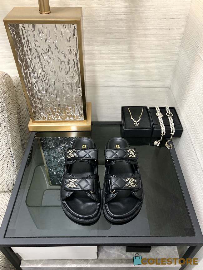 	 Colestore Chanel Slipper Black 01 - 1