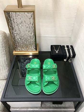 	 Colestore Chanel Slipper Green 01