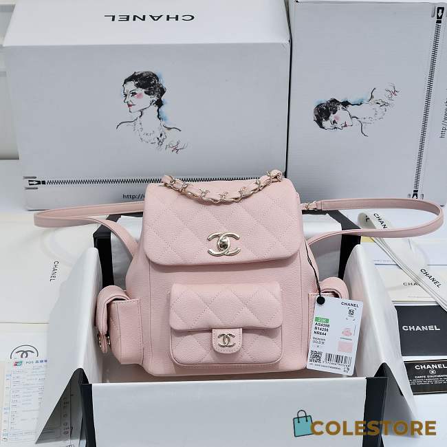 Colestore Chanel Duma Cargo Backpack Light Pink Size 21.5x19.5x12cm  - 1