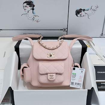	 Colestore Chanel Duma Cargo Backpack Light Pink Size 19.5X18X10cm