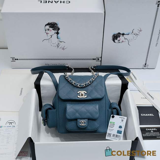 	 Colestore Chanel Duma Cargo Backpack Blue Size 19.5X18X10cm - 1
