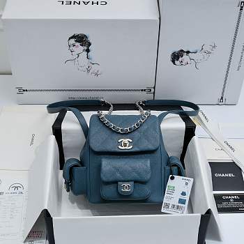 	 Colestore Chanel Duma Cargo Backpack Blue Size 19.5X18X10cm