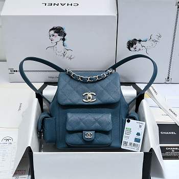 	 Colestore Chanel Duma Cargo Backpack Blue Size 21.5x19.5x12cm