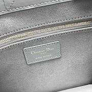 Colestore Small Dior Book Tote Grey Calfskin 26.5 x21 x14cm - 5