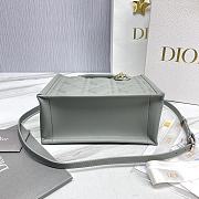 Colestore Small Dior Book Tote Grey Calfskin 26.5 x21 x14cm - 4
