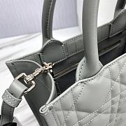 Colestore Small Dior Book Tote Grey Calfskin 26.5 x21 x14cm - 2