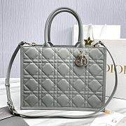 	 Colestore Large Dior Book Tote Grey Calfskin 36.5 x28 x17.5cm - 1