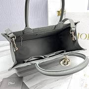 	 Colestore Large Dior Book Tote Grey Calfskin 36.5 x28 x17.5cm - 4