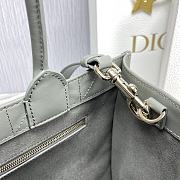 	 Colestore Large Dior Book Tote Grey Calfskin 36.5 x28 x17.5cm - 2