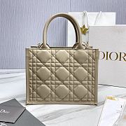 	 Colestore Small Dior Book Tote Beige Calfskin 26.5 x21 x14cm - 2