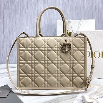 	 Colestore Large Dior Book Tote Beige Calfskin 36.5 x28 x17.5cm