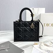 	 Colestore Small Dior Book Tote Black Calfskin 26.5 x21 x14cm - 1