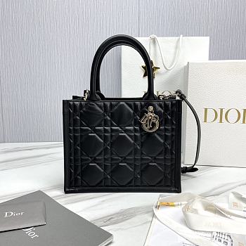 	 Colestore Small Dior Book Tote Black Calfskin 26.5 x21 x14cm