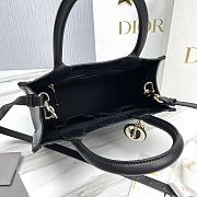 	 Colestore Small Dior Book Tote Black Calfskin 26.5 x21 x14cm - 6