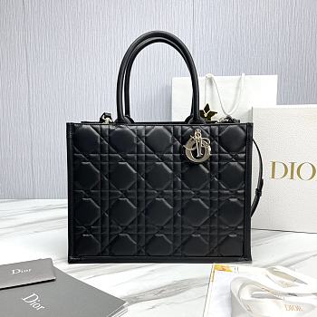 	 Colestore Large Dior Book Tote Black Calfskin 36.5 x28 x17.5cm