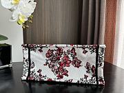 	 Colestore Small Dior Book Tote White and Red Embroidery 26.5 x21 x14cm - 4