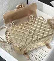 Colestore Chanel Backpack Gold 23.5x18.5x8.5cm - 3