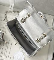 	 Colestore Chanel Backpack Silver 23.5x18.5x8.5cm - 2