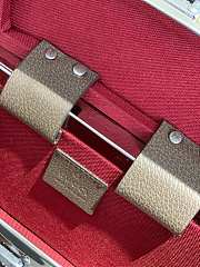 	 GUCCI New Monogram GG Globe Trotter Bamboo Vanity Case Bag 01 - 2