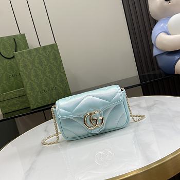 	 Colestore Gucci Marmont Blue Size 10 x 16.5x 4.5cm