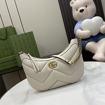 Colestore Gg Marmont Small Shoulder Bag White Leather 