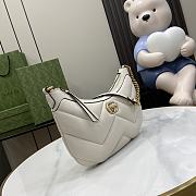 Colestore Gg Marmont Small Shoulder Bag White Leather  - 5