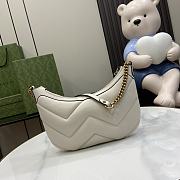 Colestore Gg Marmont Small Shoulder Bag White Leather  - 2