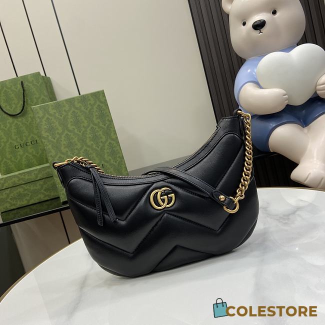 	 Colestore Gg Marmont Small Shoulder Bag Black Leather - 1