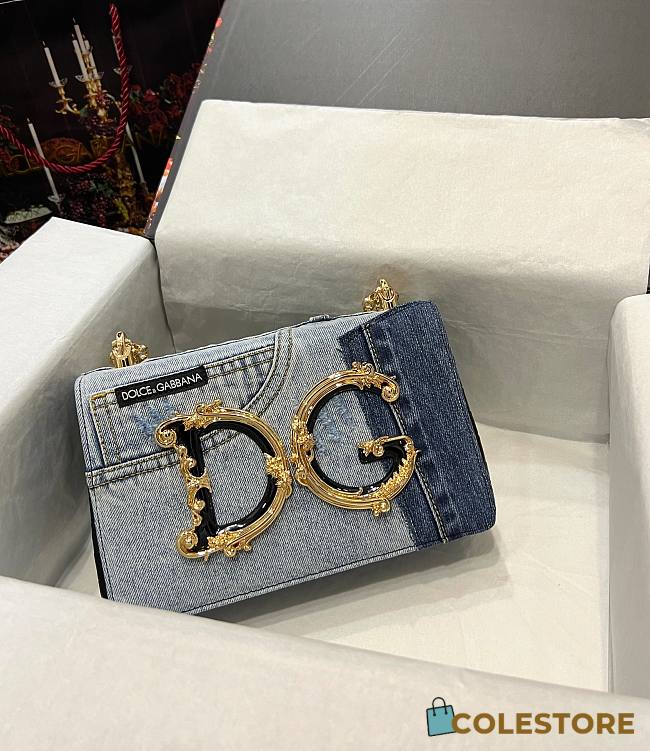 Colestore Dg Girls Bag In Patchwork Denim And Plain Calfskin  - 1
