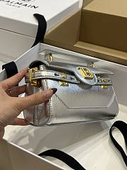 Colestore Balmain Smooth Leather B-Buzz 24 Silver Bag 19*12*7.5 - 5