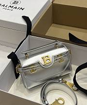 Colestore Balmain Smooth Leather B-Buzz 24 Silver Bag 19*12*7.5 - 3
