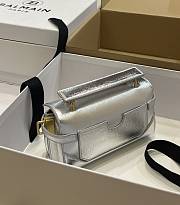Colestore Balmain Smooth Leather B-Buzz 24 Silver Bag 19*12*7.5 - 2