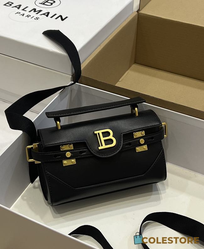 	 Colestore Balmain Smooth Leather B-Buzz 24 Gold Black 19*12*7.5 - 1