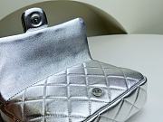 Colestore Chanel Metallic Lambskin & Silver-Tone Metal Silver - 5