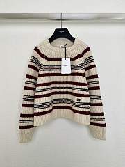 	 Colestore Celine Sweater White And Red - 1