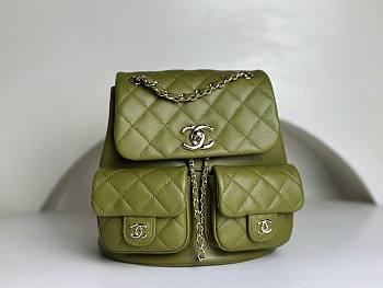 	 Colestore Chanel Backpack Duma Green Mini Size 22x25x18cm
