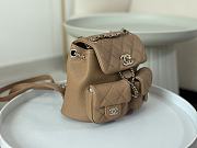 	 Colestore Chanel Backpack Duma Brown Mini Size 16.5x17.6x20cm - 4