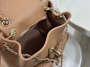 Colestore Chanel Backpack Grained Shiny Calfskin & Gold-Tone Metal Brown 20cm - 4