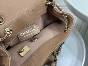Colestore Chanel Backpack Grained Shiny Calfskin & Gold-Tone Metal Brown 20cm - 3