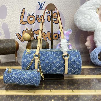 Colestore Louis Vuitton Papillon Monogram Denim M46830 Size 27*11*13cm