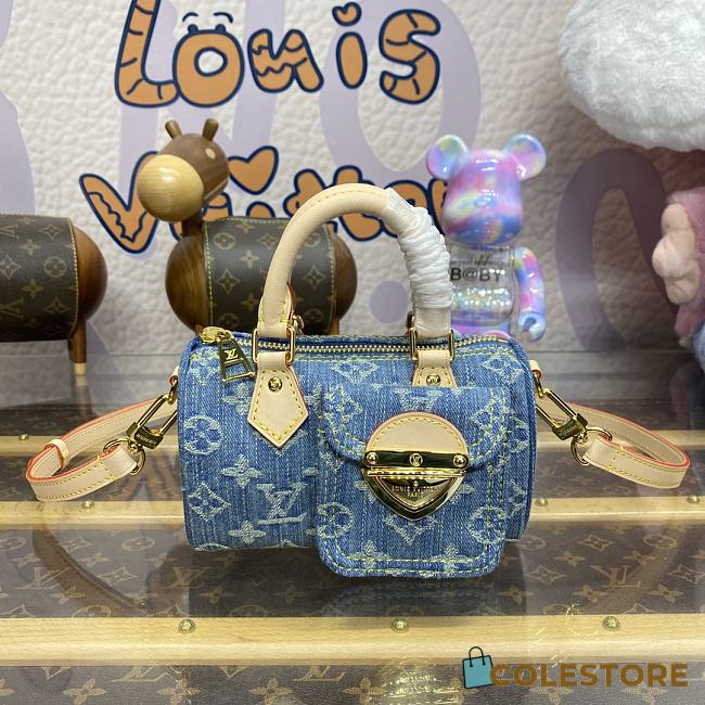 Colestore Louis Vuitton Nano Speedy Denim M82950 Size 16 x 10 x 7.5 cm - 1
