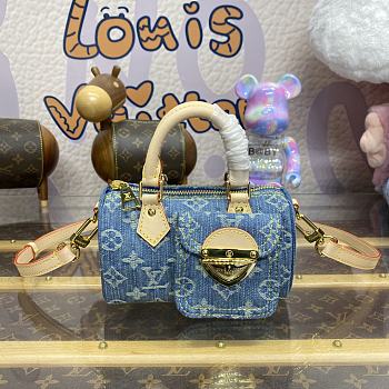 Colestore Louis Vuitton Nano Speedy Denim M82950 Size 16 x 10 x 7.5 cm