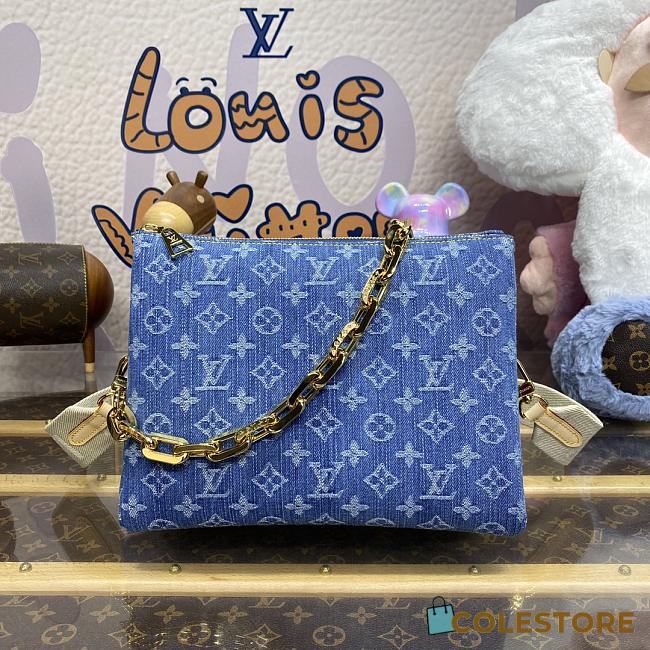Colestore Louis Vuitton Coussin Denim PM M24564 Size 26*20*12cm - 1