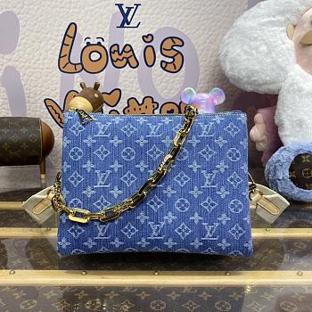 Colestore Louis Vuitton Coussin Denim PM M24564 Size 26*20*12cm
