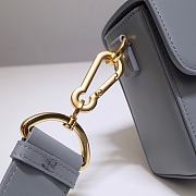 	 Colestore Dior 30 Montaigne Shiny Crinkled Lambskin Box Bag Grey 17.5*11.5*5cm - 2