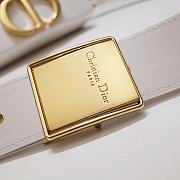 	 Colestore Dior 30 Montaigne Shiny Crinkled Lambskin Box Bag White 17.5*11.5*5cm - 4