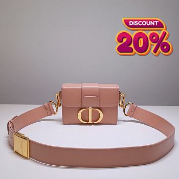 Colestore Dior 30 Montaigne Shiny Crinkled Lambskin Box Bag 17.5*11.5*5cm