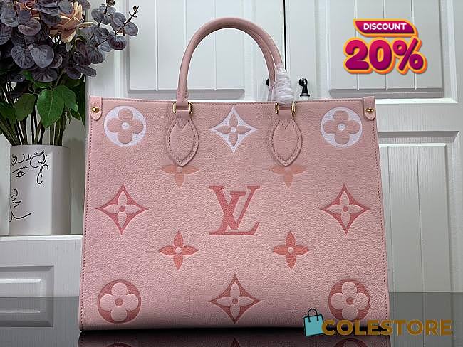 Louis Vuitton Onthego Mm Monogram Empreinte Pink Size 35 x 27 x 14 cm - 1