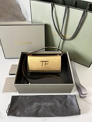 Colestore Tom Ford Mini Leather Gold Bag 19 X 10.5 X 3 CM - 4